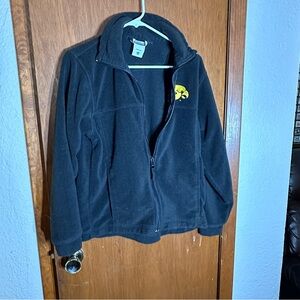 Black Columbia Jacket with Iowa Hawkeye Logo